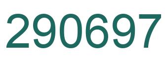 Number 290697 green image