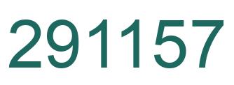 Number 291157 green image