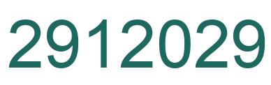 Number 2912029 green image