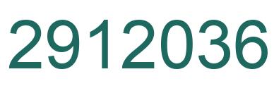 Number 2912036 green image