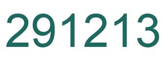 Number 291213 green image