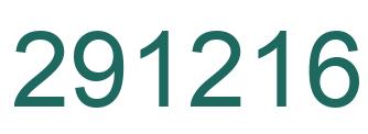 Number 291216 green image