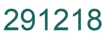 Number 291218 green image