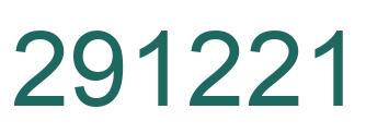 Number 291221 green image