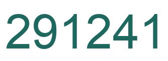 Number 291241 green image