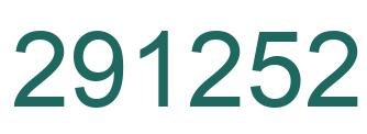 Number 291252 green image
