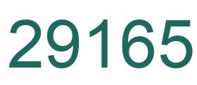 Number 29165 green image