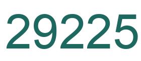 Number 29225 green image