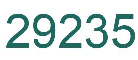 Number 29235 green image