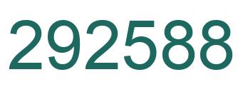 Number 292588 green image