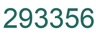Number 293356 green image