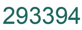 Number 293394 green image