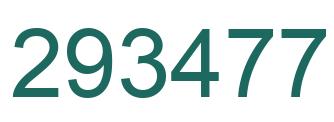 Number 293477 green image