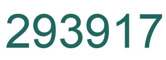 Number 293917 green image