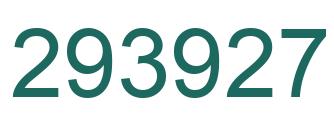 Number 293927 green image