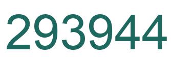 Number 293944 green image