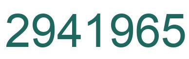 Number 2941965 green image