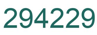 Number 294229 green image
