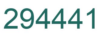 Number 294441 green image
