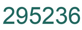 Number 295236 green image
