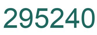 Number 295240 green image
