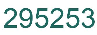 Number 295253 green image