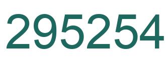 Number 295254 green image