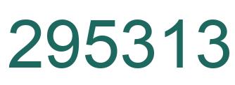 Number 295313 green image