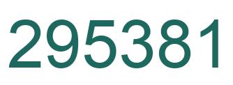 Número 295381 imagen verde