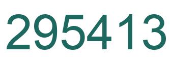 Number 295413 green image