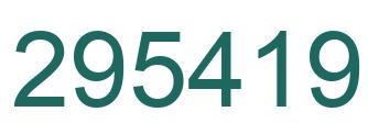 Number 295419 green image
