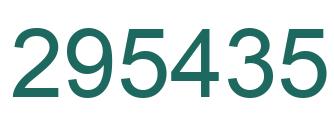 Number 295435 green image