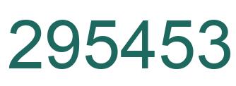 Number 295453 green image