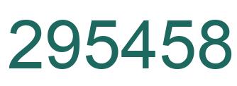 Number 295458 green image