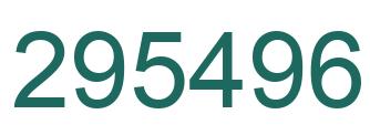 Number 295496 green image