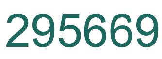 Number 295669 green image