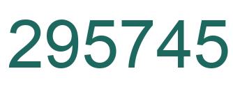 Number 295745 green image