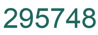 Number 295748 green image