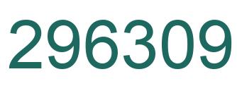 Number 296309 green image