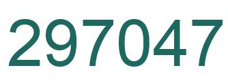 Number 297047 green image