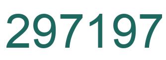 Number 297197 green image