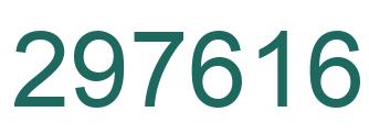 Number 297616 green image