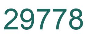 Number 29778 green image