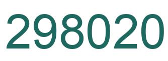 Number 298020 green image