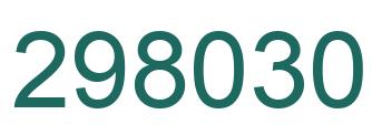 Number 298030 green image