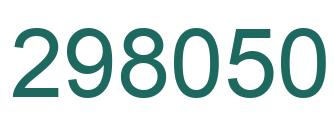 Number 298050 green image