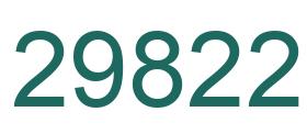 Number 29822 green image