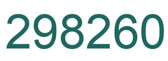 Number 298260 green image