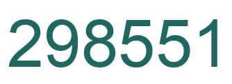 Number 298551 green image