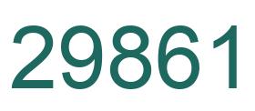 Number 29861 green image